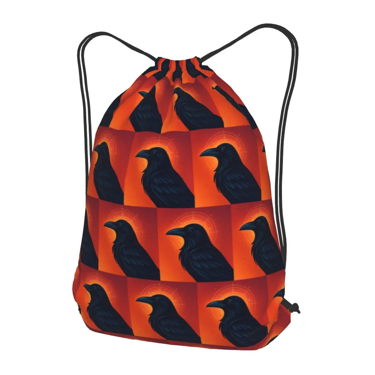 

Mystic Raven Celestial Emblem Backpacks Fashion Drawstring Bags Sports Bag Book Bags for Travel Students
