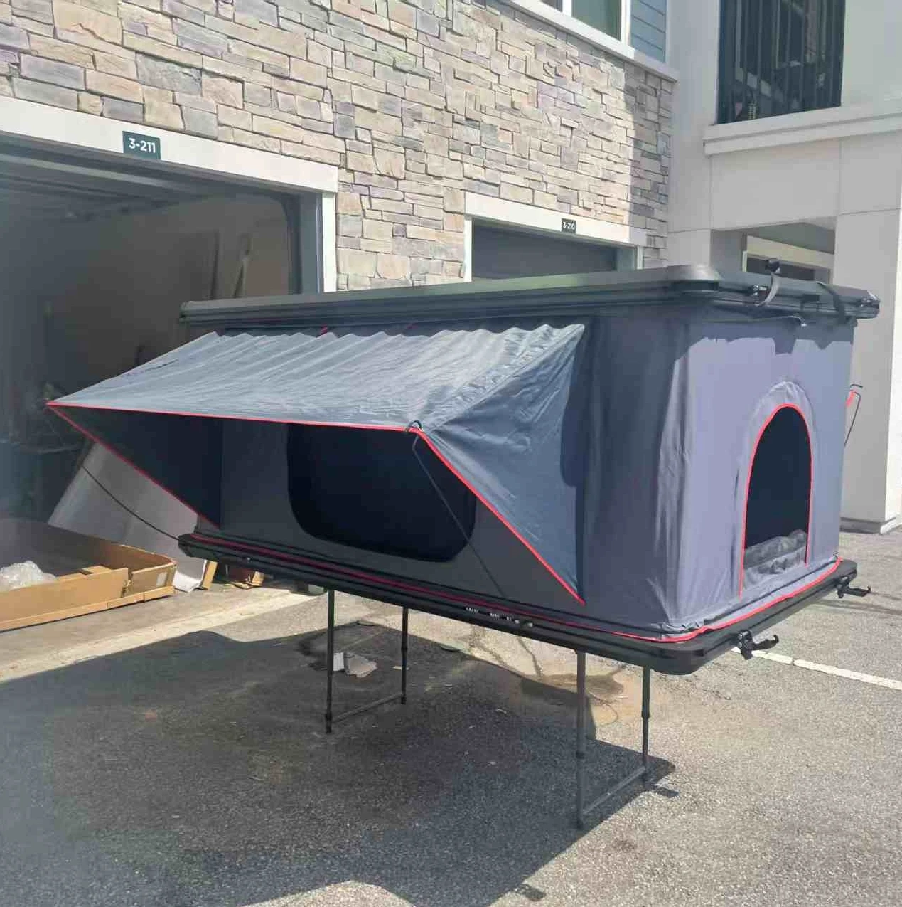 

Водонепроницаемая палатка на крыше 4x4 для автомобилей, ширина 1,45 м, алюминиевая лестница с твердым корпусом для внедорожного кемпинга, приятная для бюджета для 2 человек