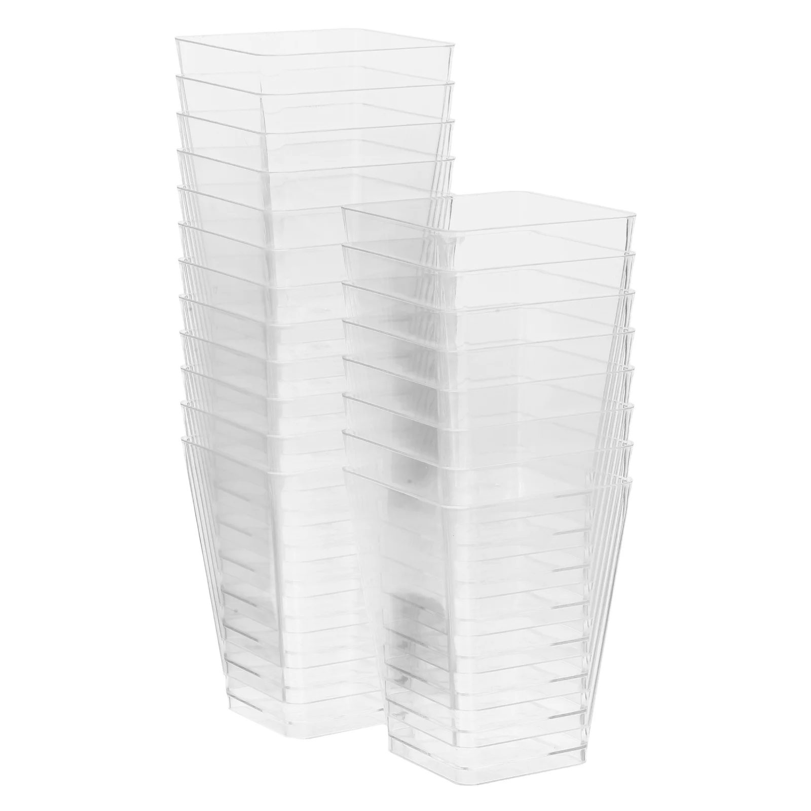 

50Pcs Clear Dessert Cups Delicate Design Safe No Odor Multi Function Tiramisu Cup for Party Home Pudding Cups Dessert Cup