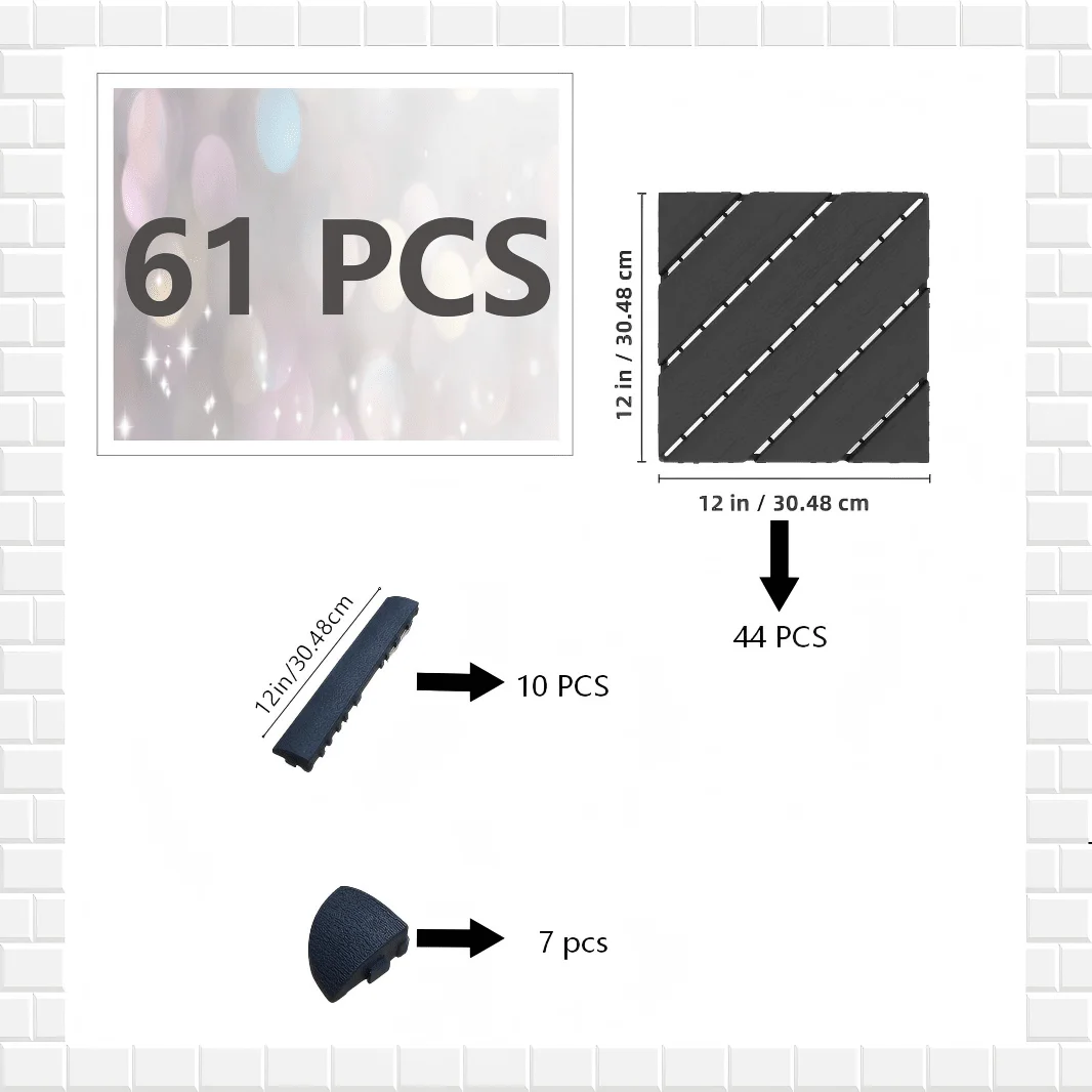 Waterproof Interlocking Deck Tiles – All Weather Outdoor Flooring, DIY Snap Installation, Anti-Slip For Balcony & Poolside