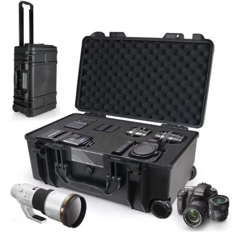 

Shockproof Waterproof Outdoor Hard Carrying case Portable Plastic Equipment case With Wheel for Camera