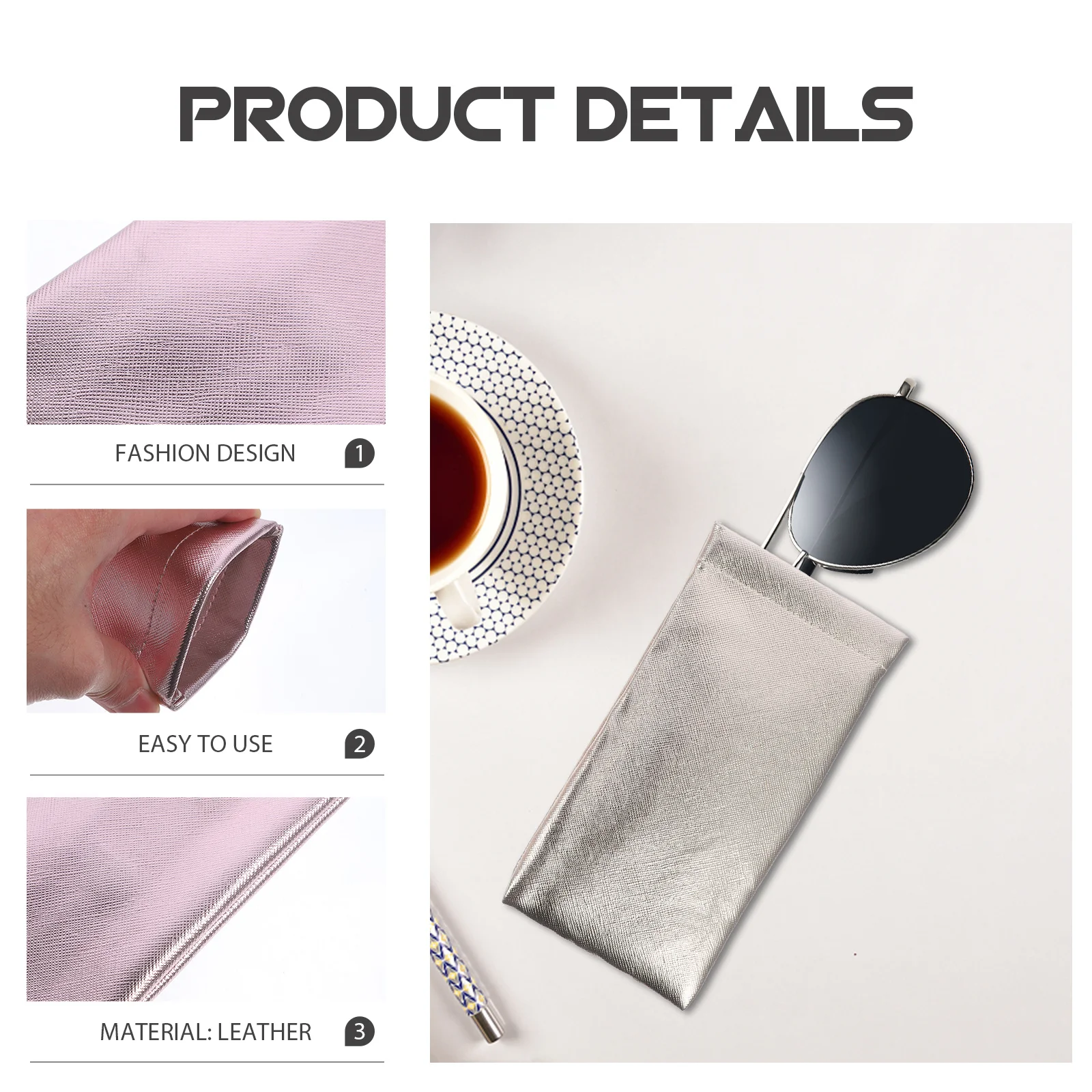 

3Pcs Glasses Bag High Quality Material Break-Resistant Eyeglasses Pouch for Outdoor Travel Small Items Protection Anti-Scratch