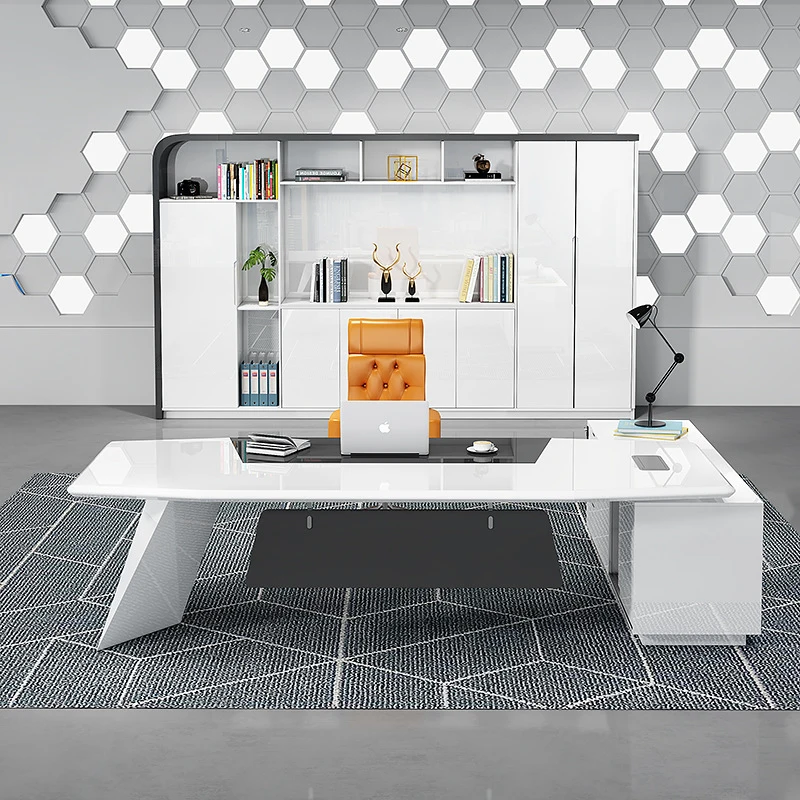 CEO desk,boss table,office Furniture,, Simple Modern Light Luxury , Executive , Manager Desk And Chair Set, Office Furniture