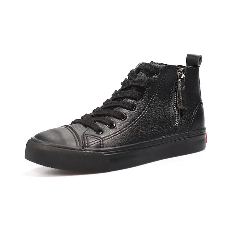 Women Sneakers 2020 New Spring Autumn Leather Men Casual Shoes White Zippers  Fashion Shoes High top Flats  Zapatos de mujer