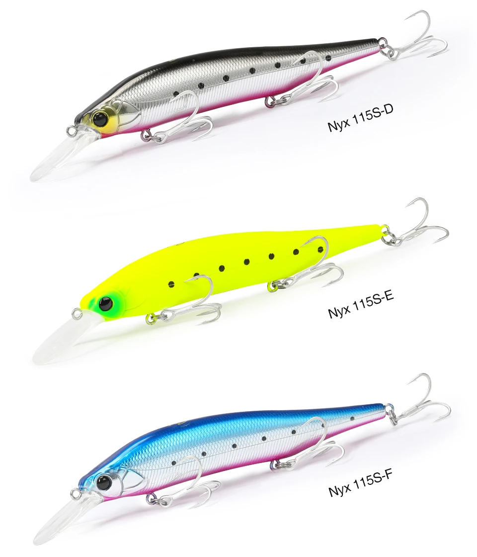 TSURINOYA 115S NYX SinKing Minnow Jerkbait 18,5 g 115 mm Salzwasser künstlicher professioneller Angelköder – Detail 21