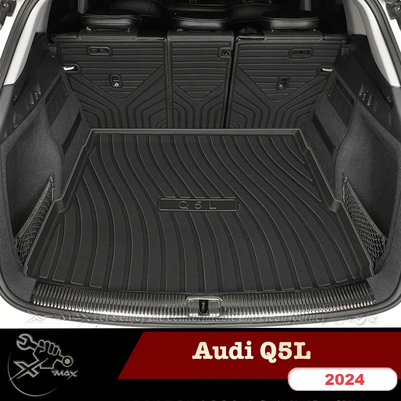 For Audi Q5L e-tron 2022-2024 Fit Car Trunk Mat All Season Black Cargo Mat 3D Shaped Laser Measured Trunk Liners