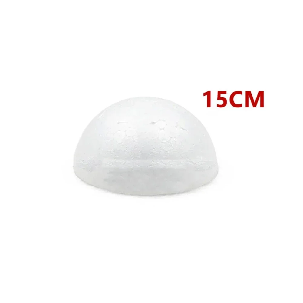 15cm/18cm/20cm/25cm Half Round Polystyrene Foam Balls For DIY Christmas Natal Kids Painted Wedding Party Flower Ball Decor