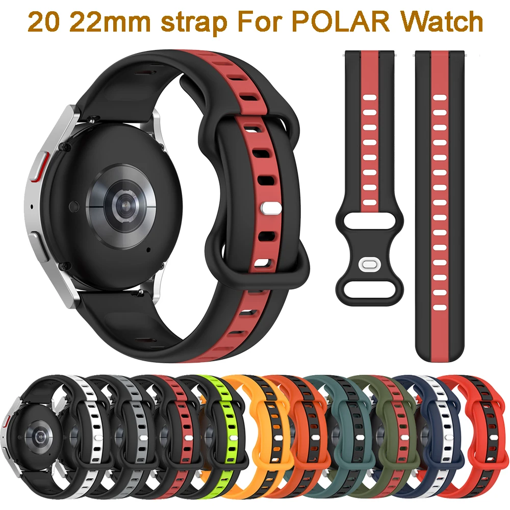 Watch band For POLAR Vantage M2/M/Grit X/Grit X Pro Titan/IGNITE 2/Unite 20/22mm Silicone strap Replaceable Accessories Correa