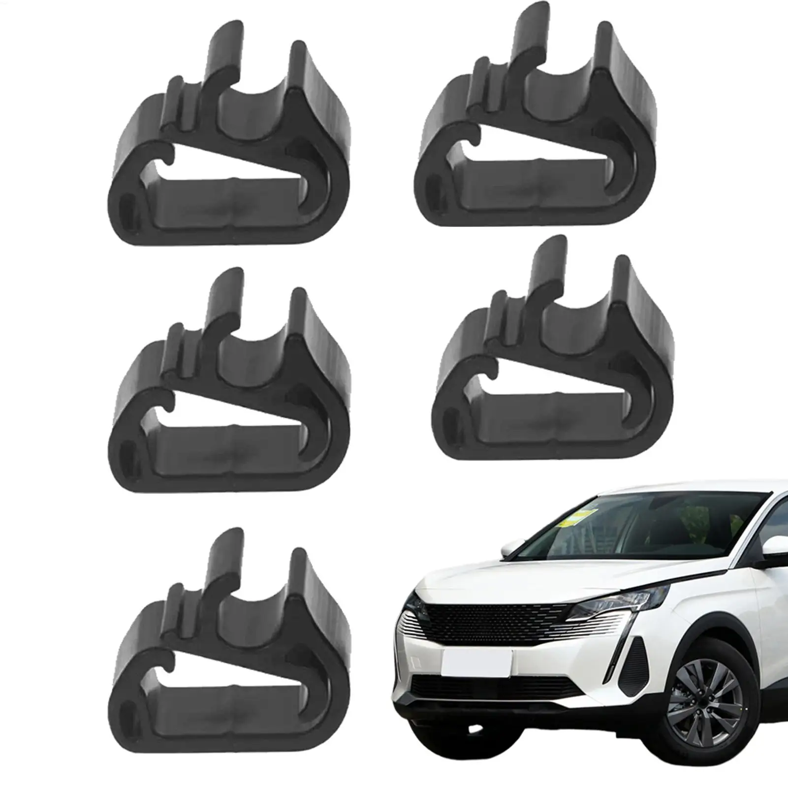 Wiper Hose Clips 5 Pieces Precise Auto Replacement Parts Front Windshield Wiper Washer Hose Clips for Camping Outdoor