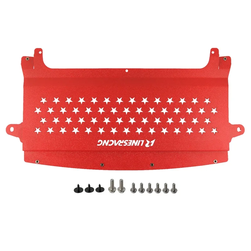 Oil Cooler Skid Plate LR Underhood Shield For BMW F8X M3 F80 15-18 M4 F82 F83 15-20 S55 Engine 3.0L F-Series Aluminum Wrinkle