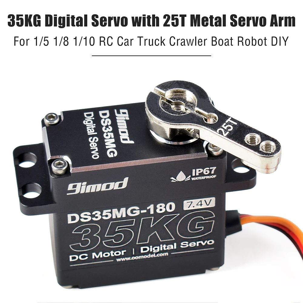 9imod Servo 15KG 20KG 25KG 35KG Servomotore impermeabile Metal Gear Servo per Arduino Traxxas trx4 Scx10 1/8 1/10 1/12 RC Car