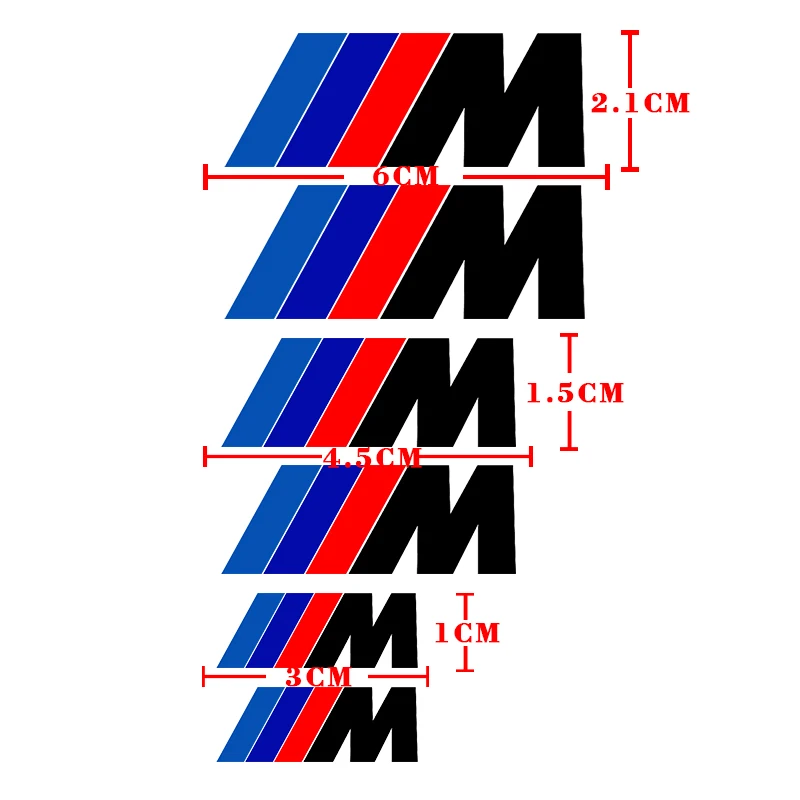 6 шт. декоративные наклейки на автомобильные тормоза, наклейки для стайлинга ступицы колеса, аксессуары для BMW M X1 X3 X5 X6 X7 E30 E90 M3 E84 E83