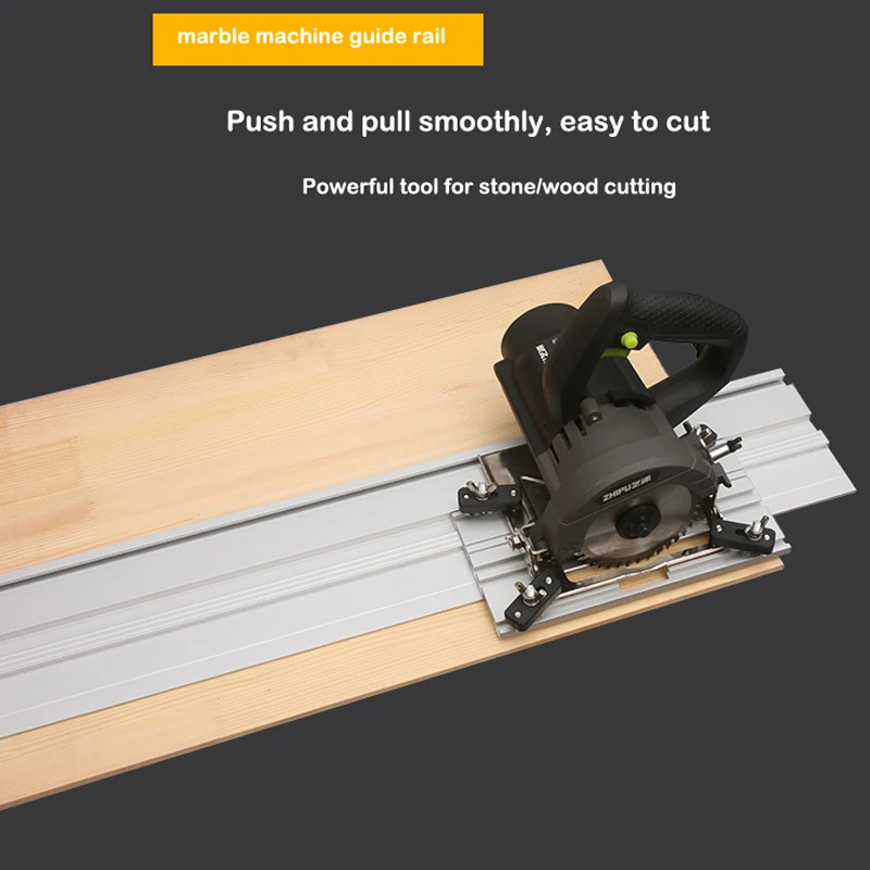 مسار سكة توجيه دائري مع قاعدة منشار قابلة للتعديل ، طبقات مزدوجة ، أدوات عمل ، قطع خط مستقيم ، خشب