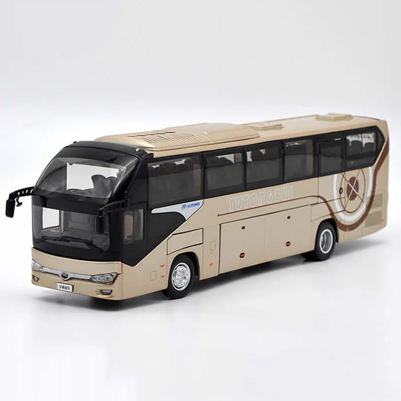 1:42 Scale Diecast Alloy ZK6128 Highway Long Distance Bus Toys Car Model Classics Adult Collection Souvenir Gifts Static Display