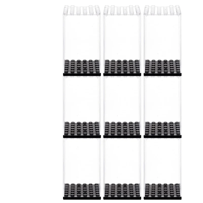 Display Box Building Bricks Small Particles Suitable For Figure Doll Clear Desktop Dustproof Stackable Storage Square Box