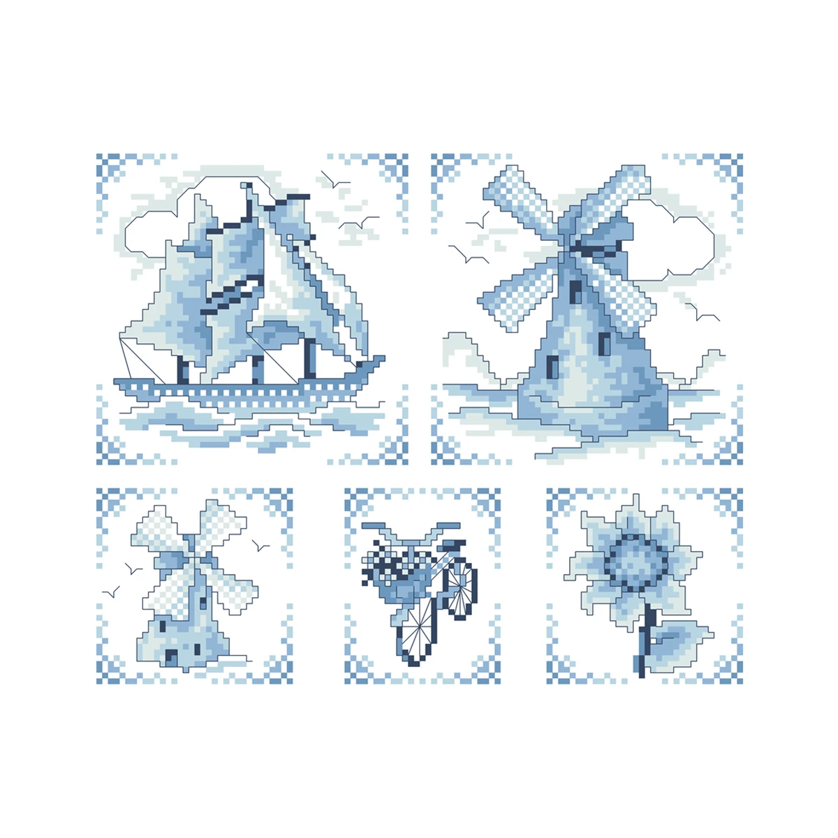 Holland Motive cross stitch kit cartoon 18ct 14ct 11ct unprint canvas cloth cotton thread embroider DIY handmade