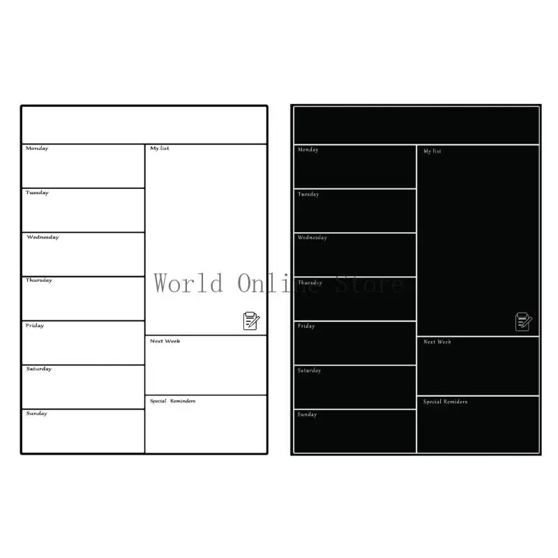 

Fridge Whiteboard Weekly Planner Family Planner Notice Board for Home 87HC