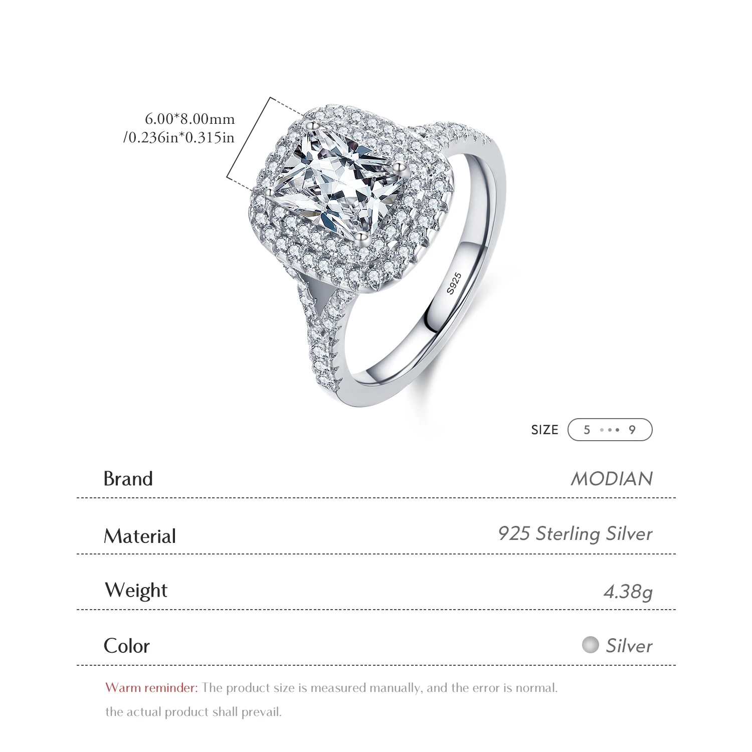 2021 Top quality R&J Brand Bridal 100% Solid 925 Sterling Silver Ring Cake Engagement Wedding Fine rings Jewelry For Women