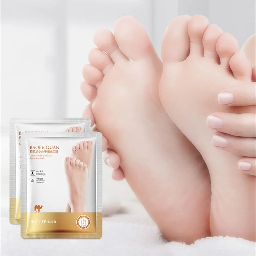 

1 Pair Pedicure Callus Peeling Nourishing Camel Milk Foot Mask Socks Scrub Exfoliating Foot Patch Anti Crack