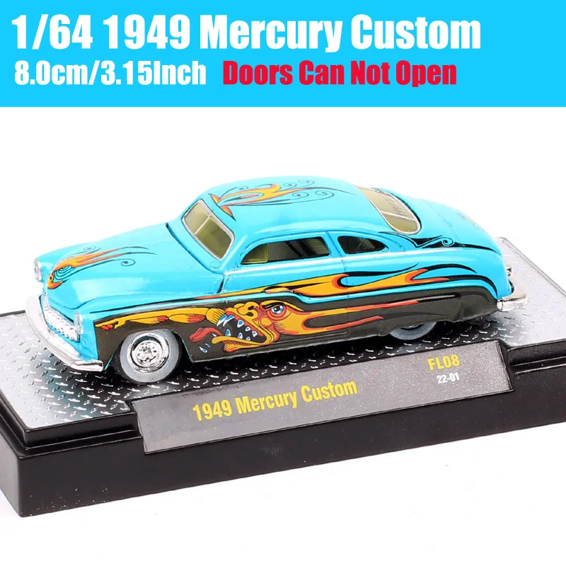 M2 Machines Mini 1/64 Scale 1949 Mercury Custom 1968 Cougar XR 7G Model Car Diecasts & Toy Vehicles Gift