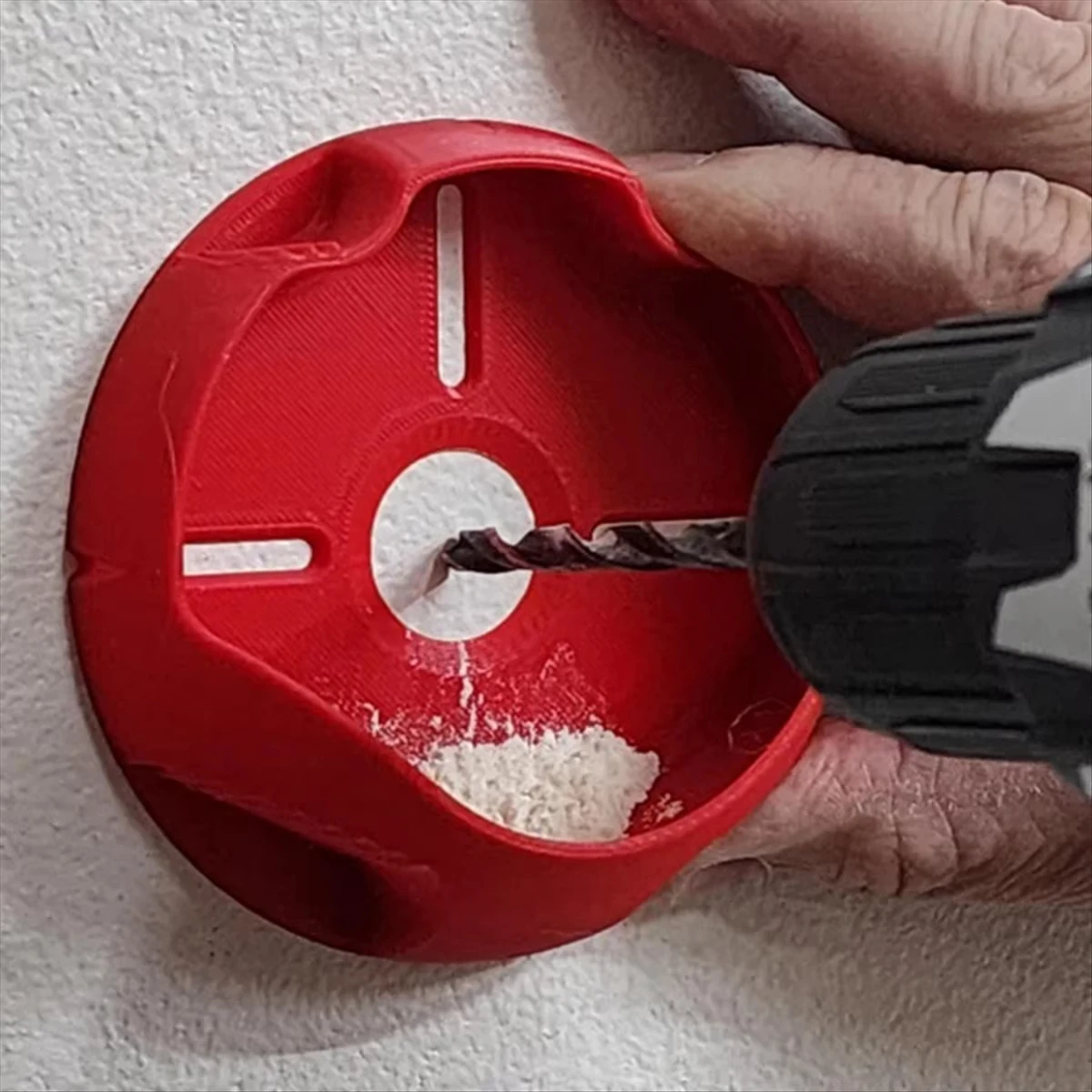 Bohren Staub Kollektor Rot Bohrer Staub Box Elektrische Bohrer Abstauben Anti-Slip Box 3D Multi-Tool Bohren Staub sammlung Box