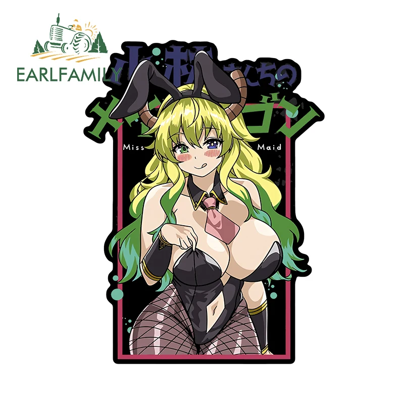 

EARLFAMILY 13cm × 9.7cm Sexy Anime Dragon Girl Car Stickers Alluring Beauty Decoration Decals Personal Durable Car Accessories