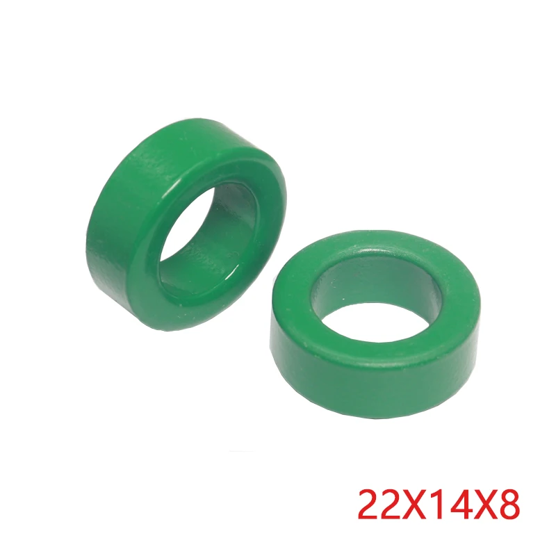 【5-2PCS】22*14*8mm 22x14x8MM Green Toroid Ferrite Ring Core for Inductors Chokes