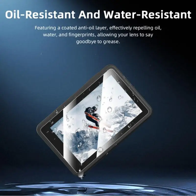 HX6B Full Coverage Tempered Glass for Action 5Pro Camera Scratch Resistant and FingerprintProof Screen Film Screen Shield