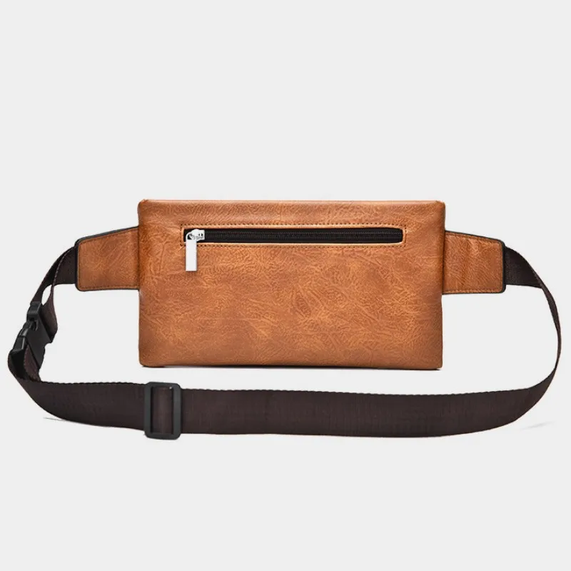 Męskie zestawy w talii wielofunkcyjne ze skóry PU torba na klatkę piersiowa modna torba Crossbody męska saszetka do biodra na telefon