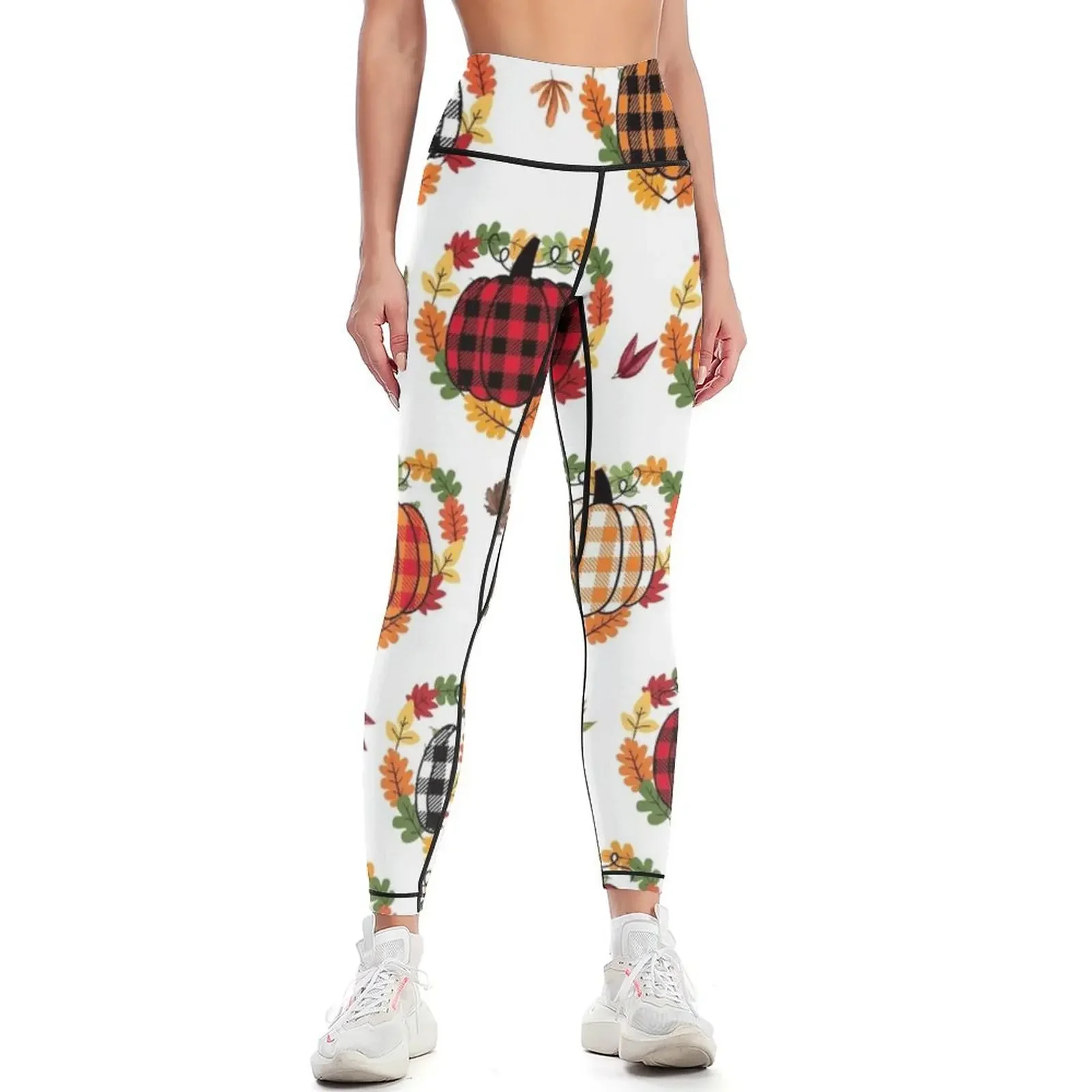 

Dinosaurs and Roses – white Leggings active wear Women's tights trousers Golf wear Womens Leggings