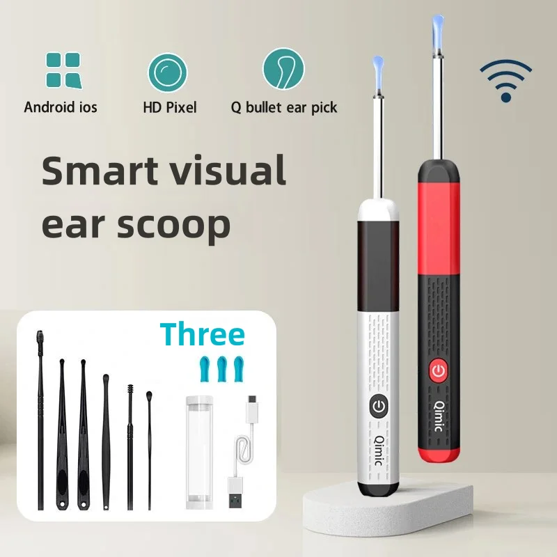 Wireless Visual Otoscope with 6 Silicone ear spoon Camera Safe Earwax Removal Endoscope For Ear Cleaning Tools Ear Care