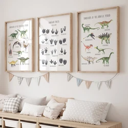 Modern Abstract  Animal Atlas Prints Dinosaur Illustration Canvas Painting Poster For Living Room Play Room Kids Room Home Decor
