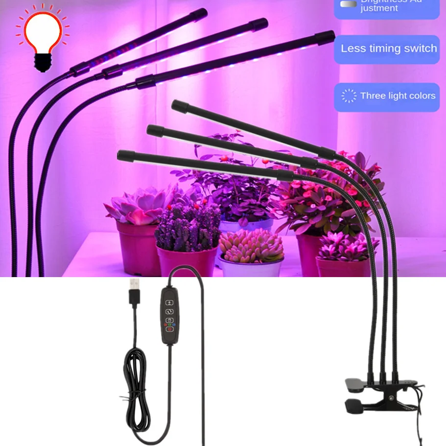 30-150 LED USB Grow Light Phytolamp for Plants with Control Full Spectrum Fitolamp Lights Home Flower Seedling Clip Phyto Lamp