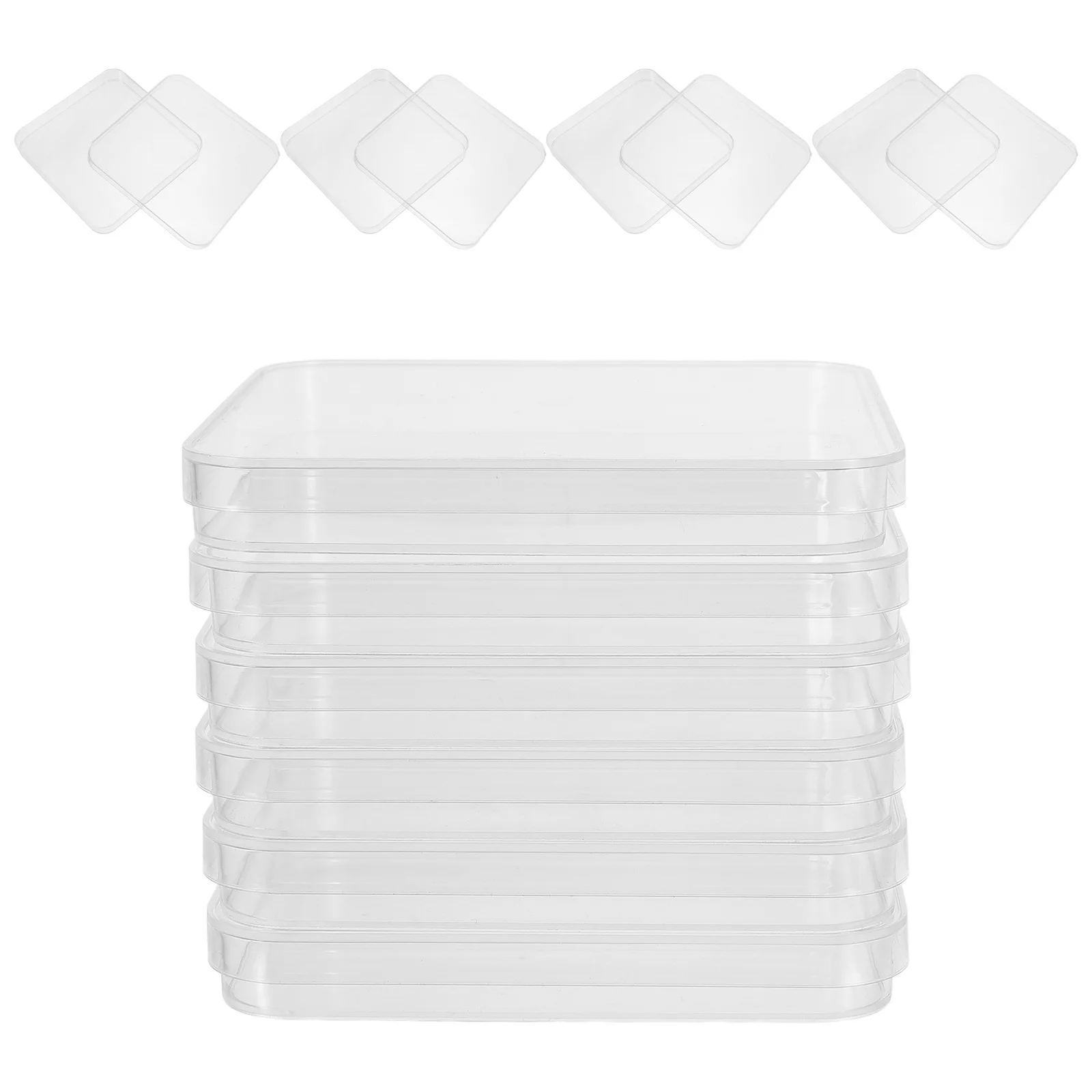 

10pcs Cell Culture Dishes Square Transparent Plastic Petri Plates For Lab Science Experiments Sterile Tissue Culture Dish High