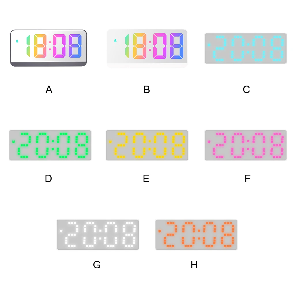 More Information Display Screen Shows Date Time And Temperature Simple ABS Colorful Digital Numbers Large Display Screen