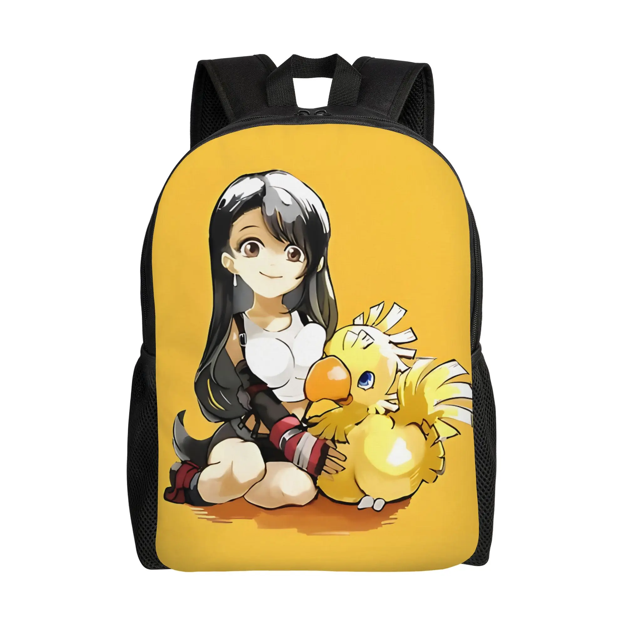 

ita bag Chocobo & Tifa Daypack mochila Daily School Retro Washable Rucksack