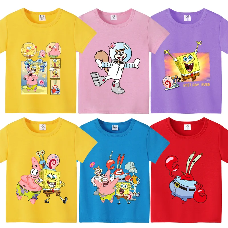 Футболка-с-рисунком-Спанч-Боба-для-детей-хлопковая-мягкая-футболка-топы-для-мальчиков-и-девочек-красочная-одежда-одежда-с-принтом-аниме-подарок-на-день-рождения