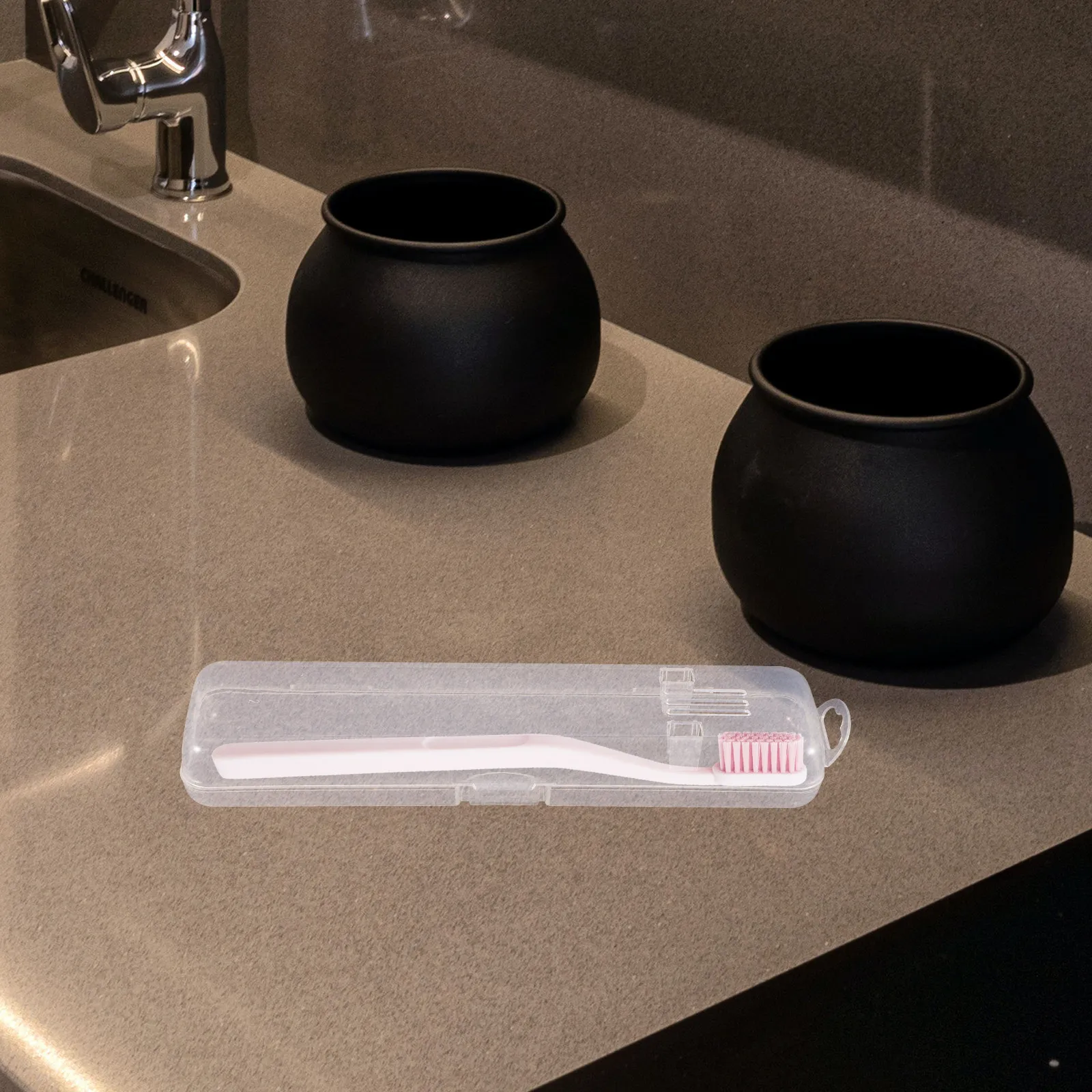 

Набор из 2 дорожных футляров для зубных щеток, пластиковый держатель для зубной пасты, портативный органайзер для кемпинга, командировок и домашнего хранения