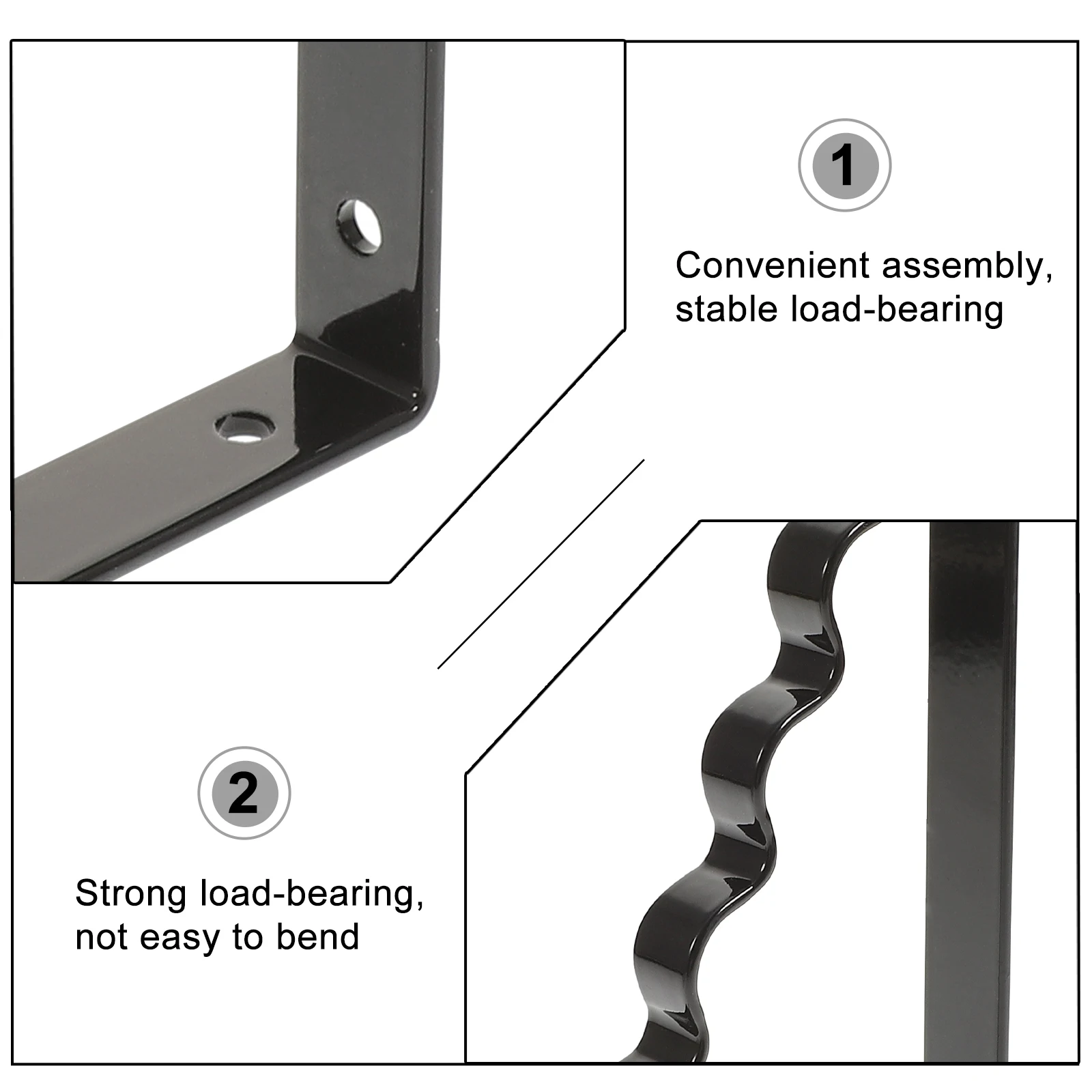 

2 Pcs Wall Shelf Metal Corner Brackets Floating for Shelving Book Safety Shelve Decorate Industrial