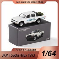New In Stock Jkm 1:64 Toyota 1993 Hilux Pick-Up Alloy Miniature Diecast Model Toyota Hilux Suv Car Model Custom Car Toy Kid Gift