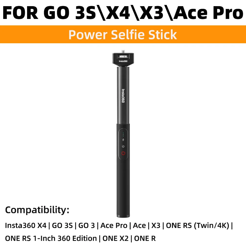 Insta360 X4 accessories |85cm Invisible Selfie Stick|Power Selfie Stick|Monkey Tail Mount|Multi Mount|114 Invisible Selfie Stick
