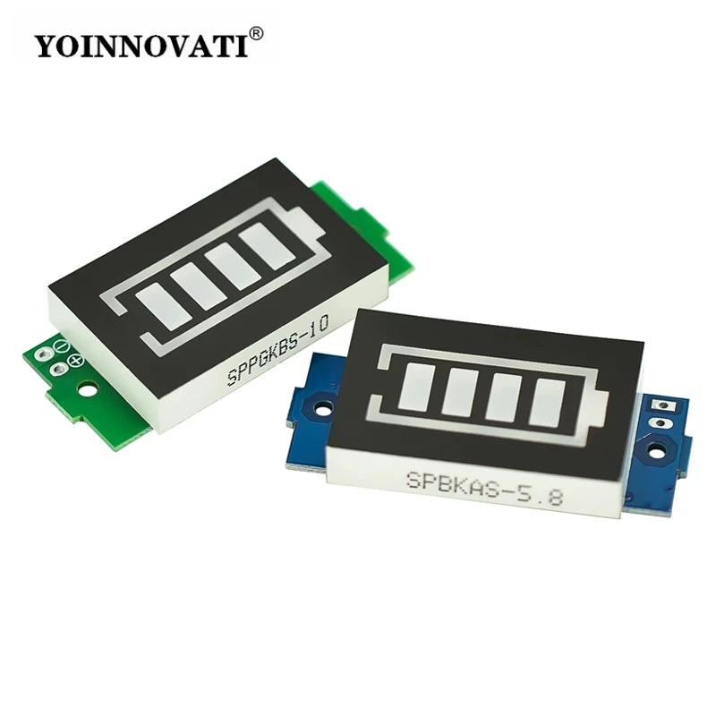 1S 2S 3S 4S Single 3.7V Lithium Battery Capacity Indicator Module 4.2V Blue Display Electric Vehicle Battery Power Tester Li-po