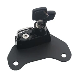 Motorcycle Anti-theft Security Helmet Lock Alloy Black Mount Hook with 2 Keys Universal for Indian Scout/Sixty 2015 2016-2021