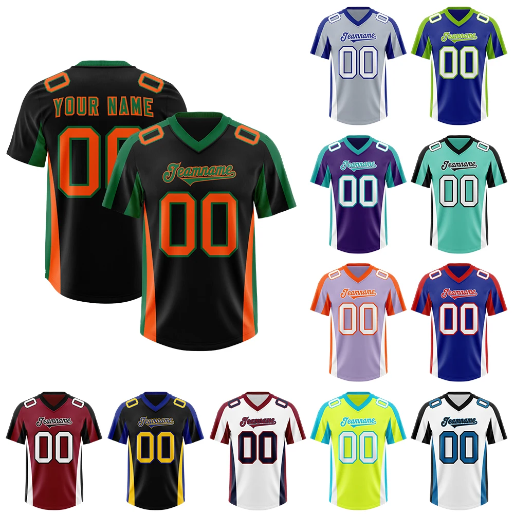 제조업체 맞춤 폴리에스터 빈티지 스포츠 저지 레트로 아메리칸 풋볼 박시 티셔츠 짧은 프린트 메쉬 통기성