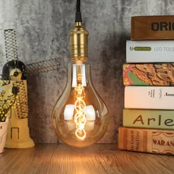 TIANFAN Vintage Led Bulb PS35 A110 Spiral Filament Edison Bulb Dimmable 110V 220v Decorative Anqitue Light Bulb