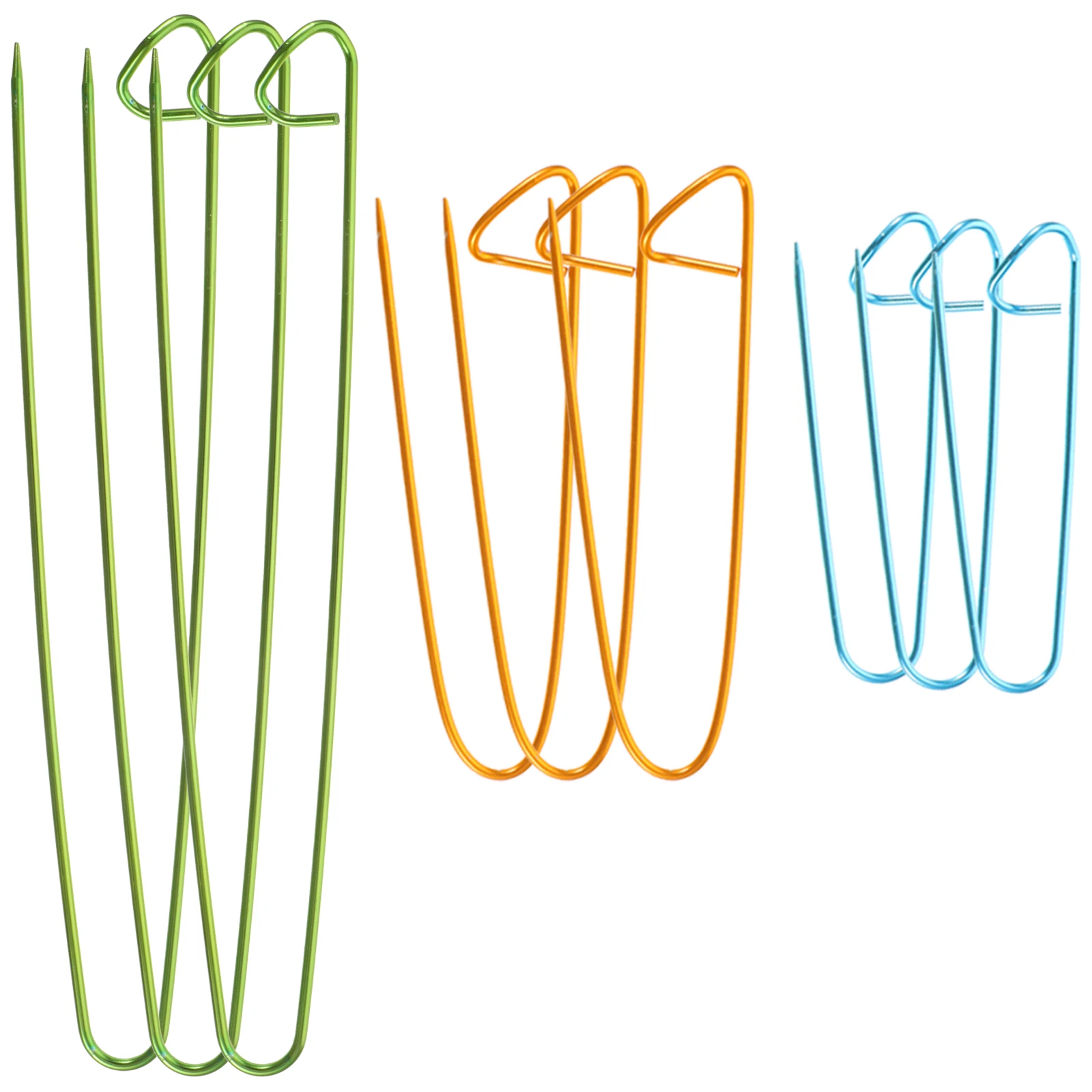 

9 Pcs Knitting Stitch Holder Pins Aluminum DIY Needle Marker Crochet Accessories Weaving Cable Markers Random Colors