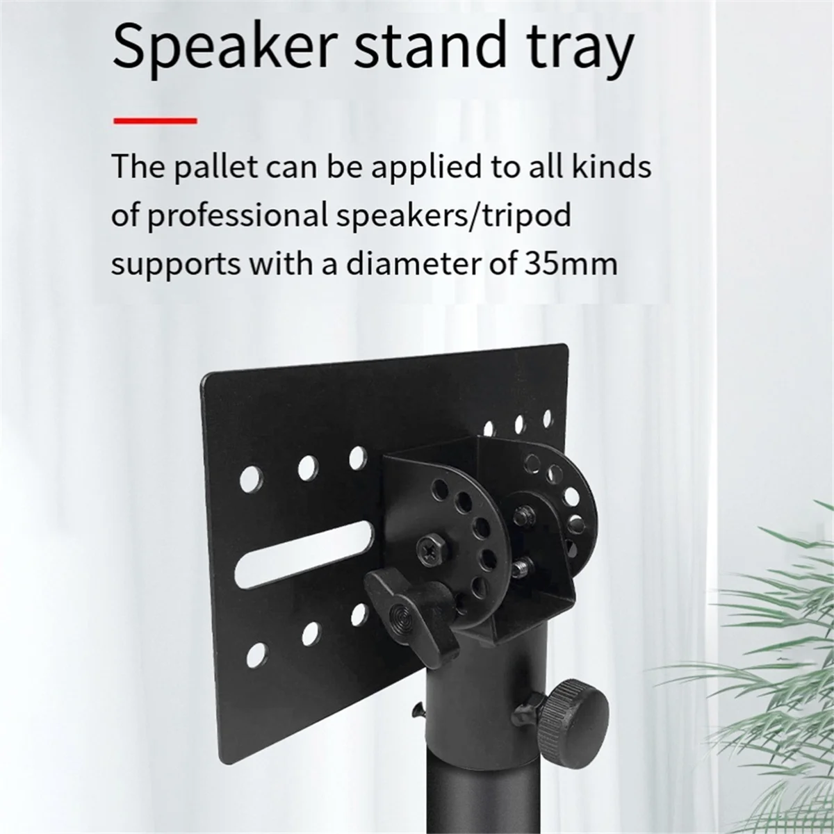 ABJG-Rotatable 35mm Metal Mount Tripod Pole DJ Speaker Stand Adapter Top Cap Rotatable DJ Speaker
