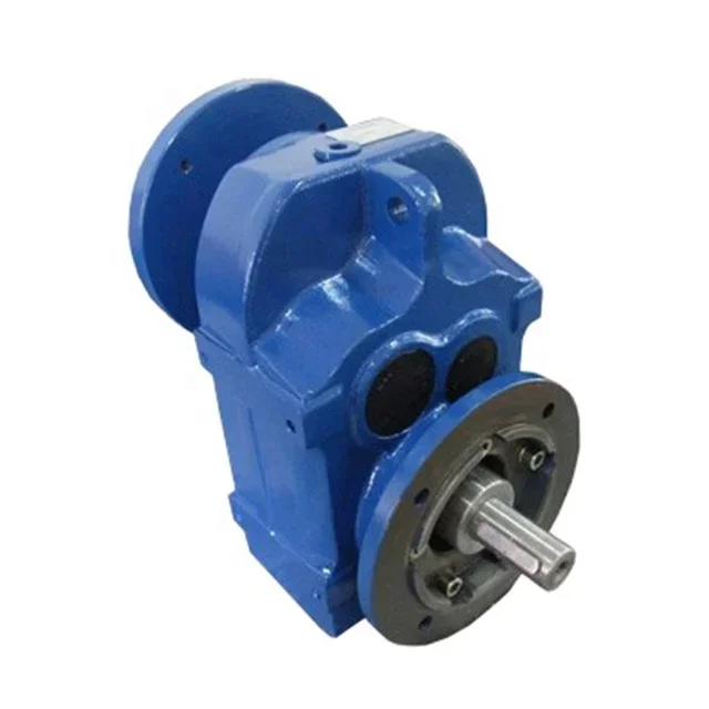 Top quality Parallel shaft Helical Reduction gearbox with solid shaft motor reductor