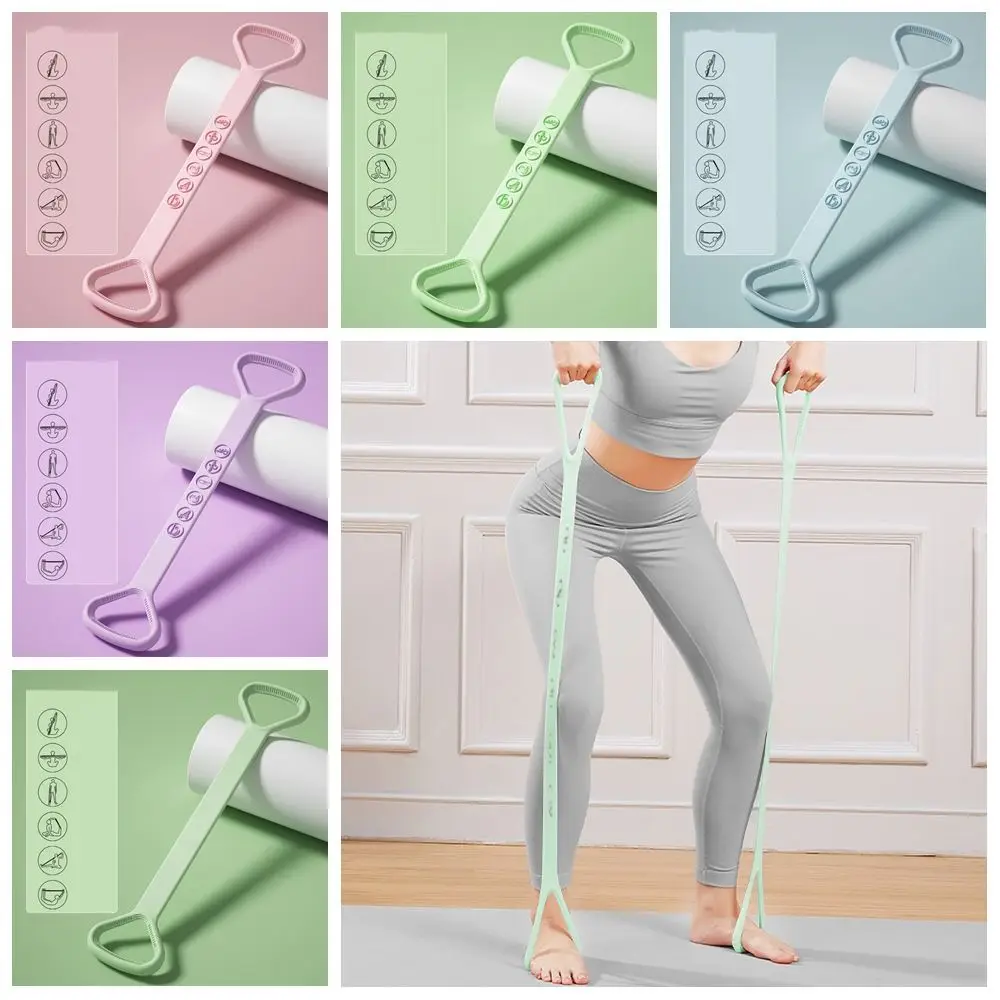 Растягивающаяся лента для йоги, эспандер для груди, растяжка мышц, эластичная лента для йоги, пилатеса, одноцветная веревочная лента из ТПЭ