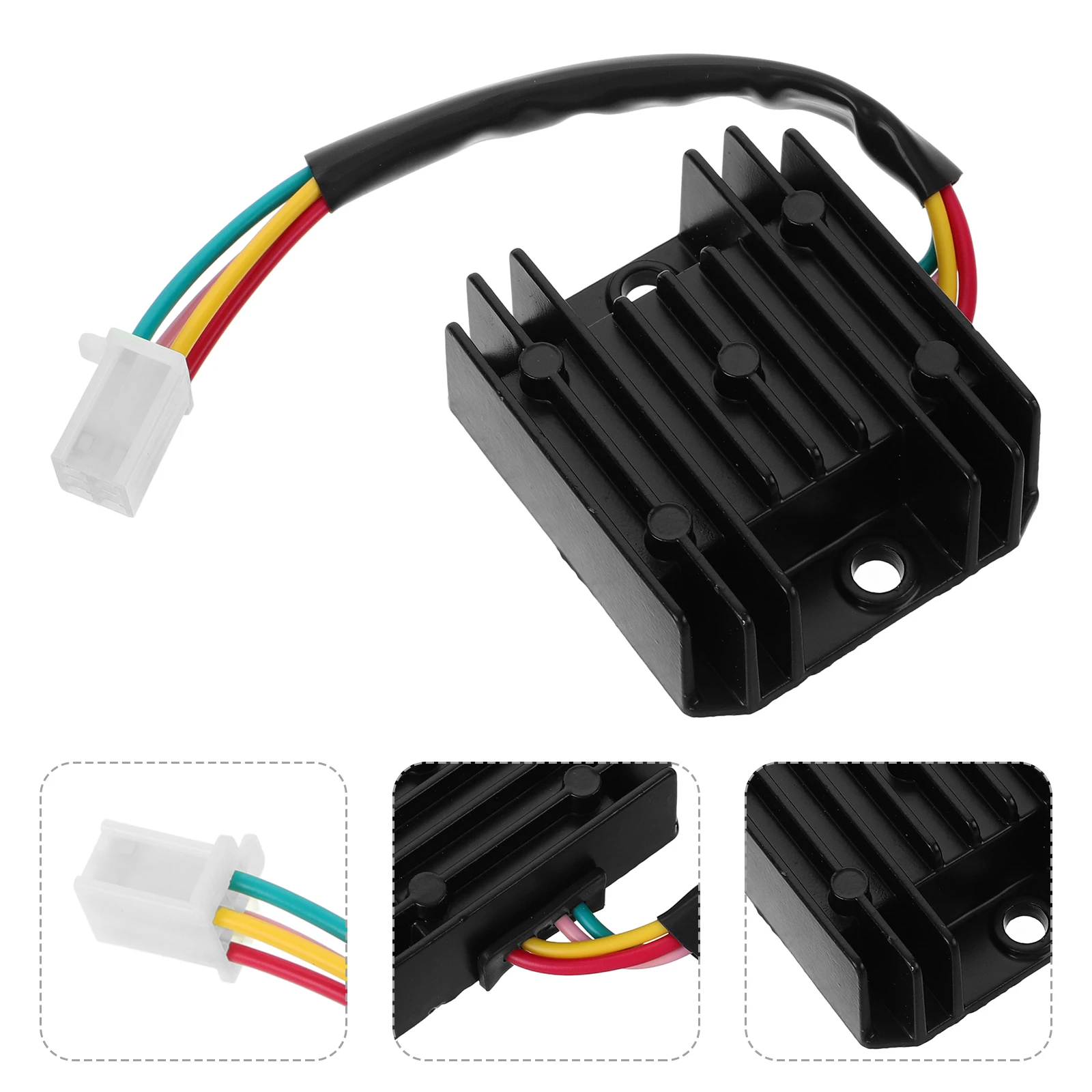 

Motorcycle Accessories 12V Four Pin Rectifier Regulator Durable Materials Simple Installation Voltage Adjustment Universal